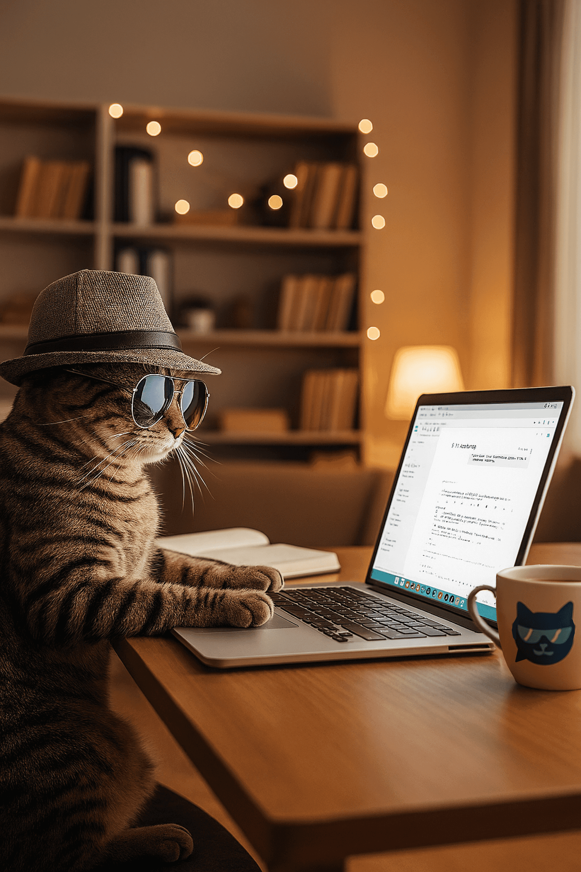 Privacy-focused AI chat cat mascot